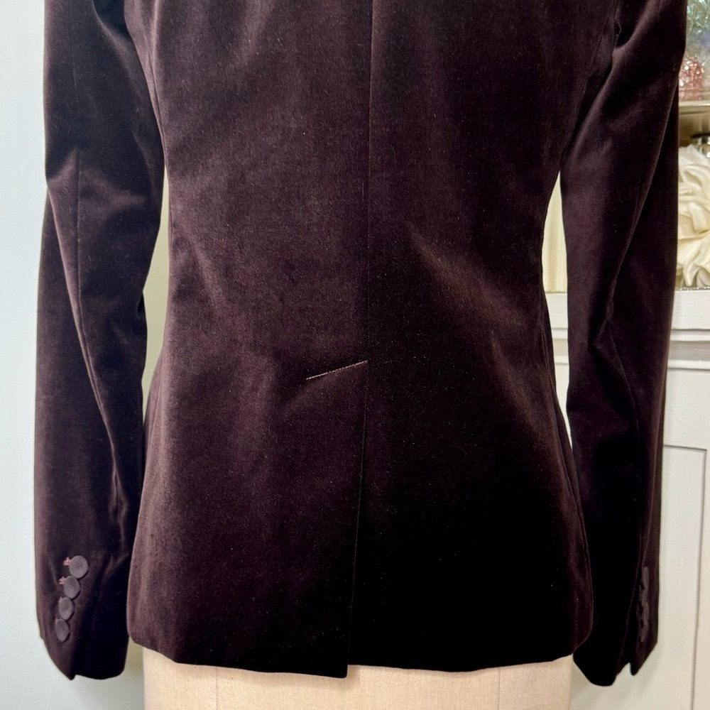Ann Taylor LOFT Velvet Blazer Jacket One Button Size 0 - Picture 7 of 12